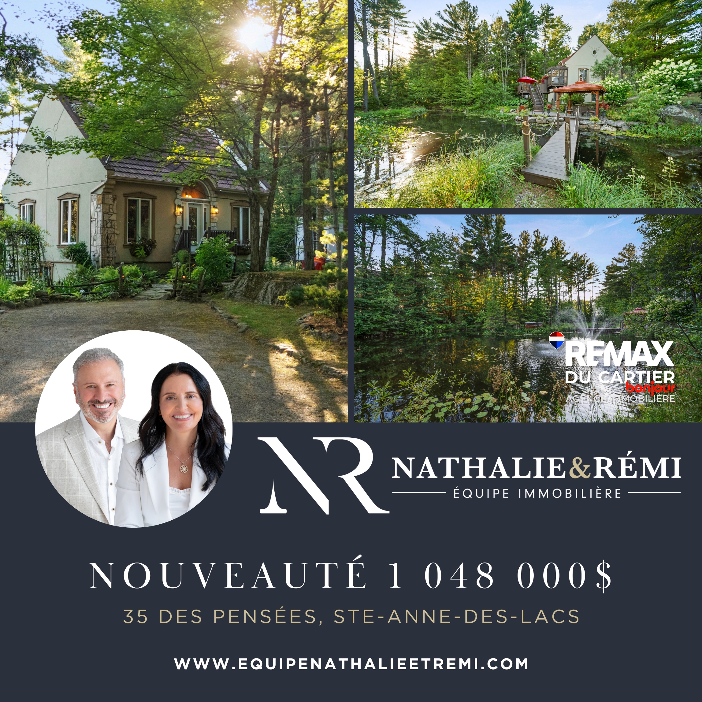 Images Nathalie Plante et Rémi Tremblay, RE/MAX Du Cartier Bonjour - Courtiers immobiliers inc. agréés, DA. Saint-Sauveur