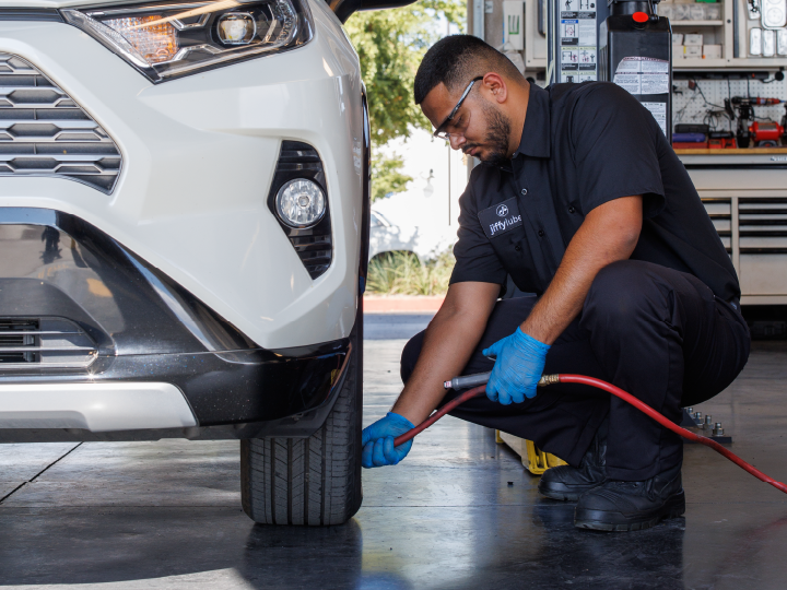 tech adding air to tires