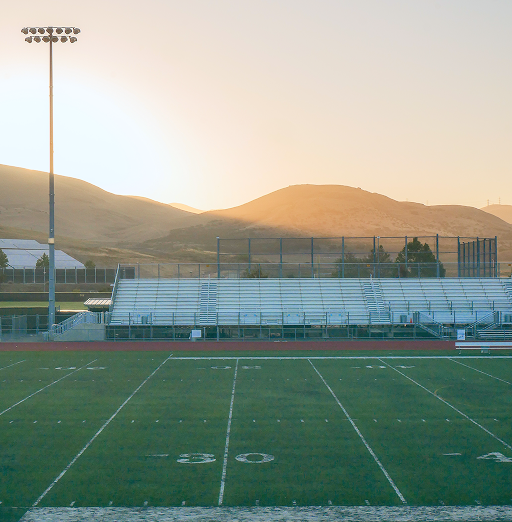 Scenic football field.