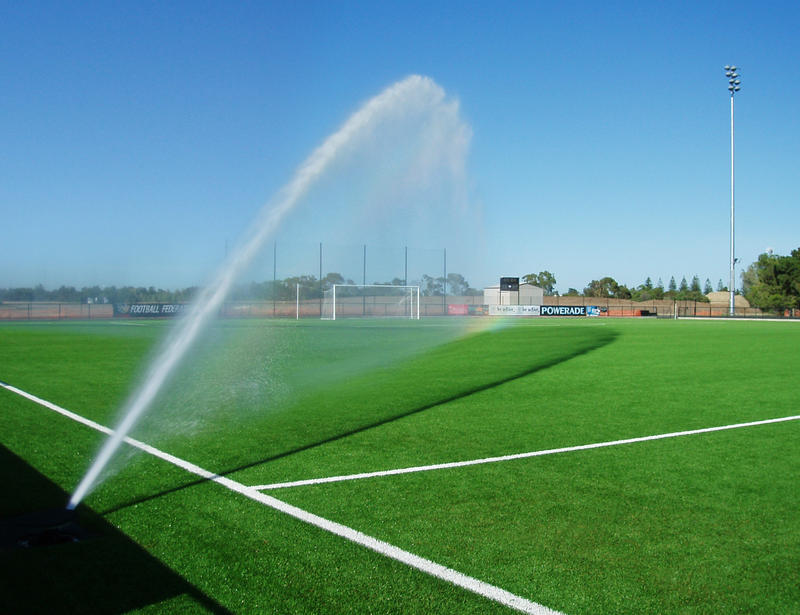 Affordable Irrigation installs sports field irrigation systems.