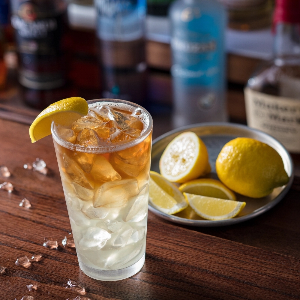 Cheddar's Long Island Iced Tea: House liquors, sweet & sour and a splash of Coca-Cola.