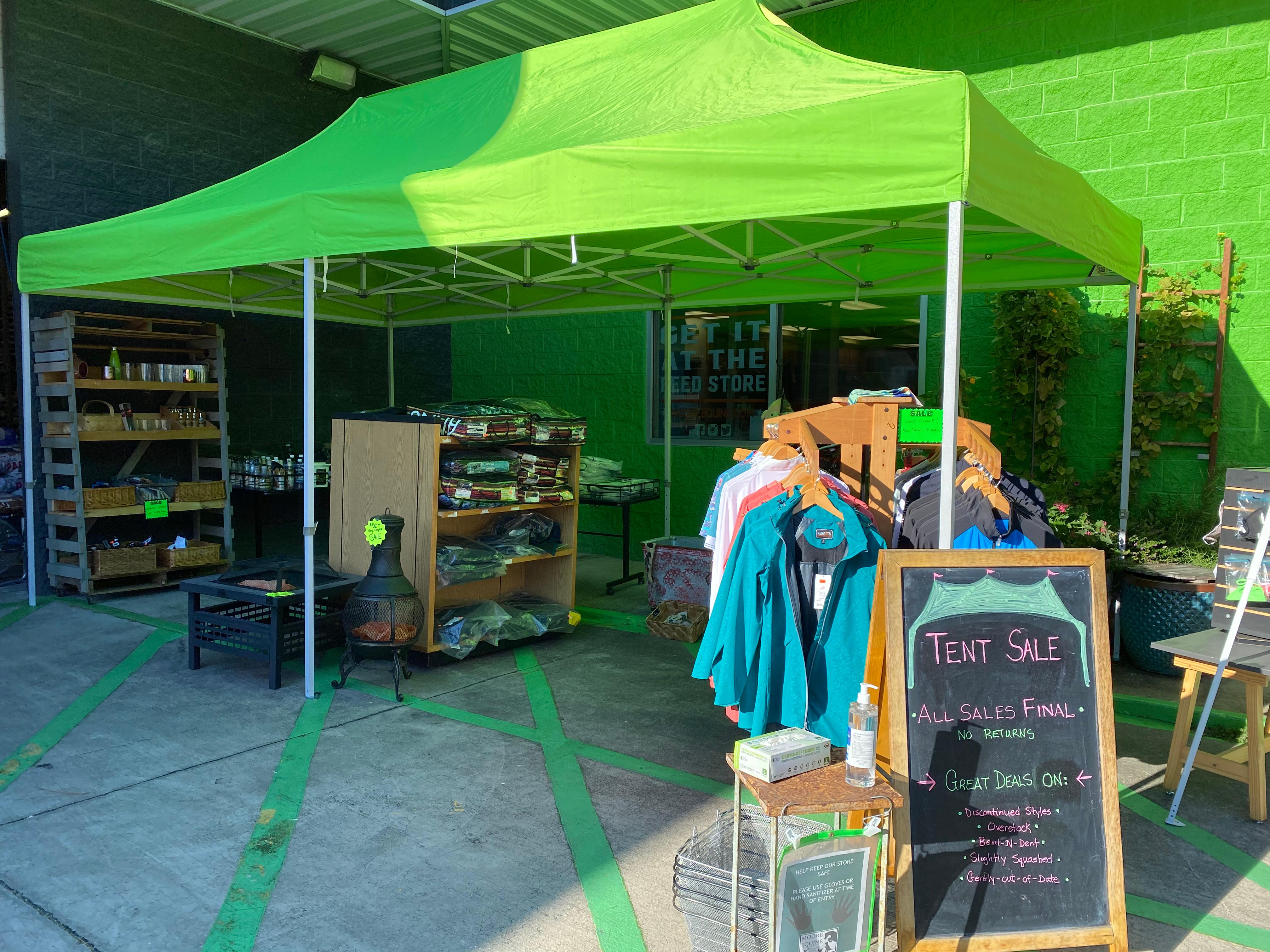 Big Green Tent Sale Moore Equine Feed & Pet Supply