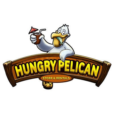 Hungry Pelican at the Dam Logo