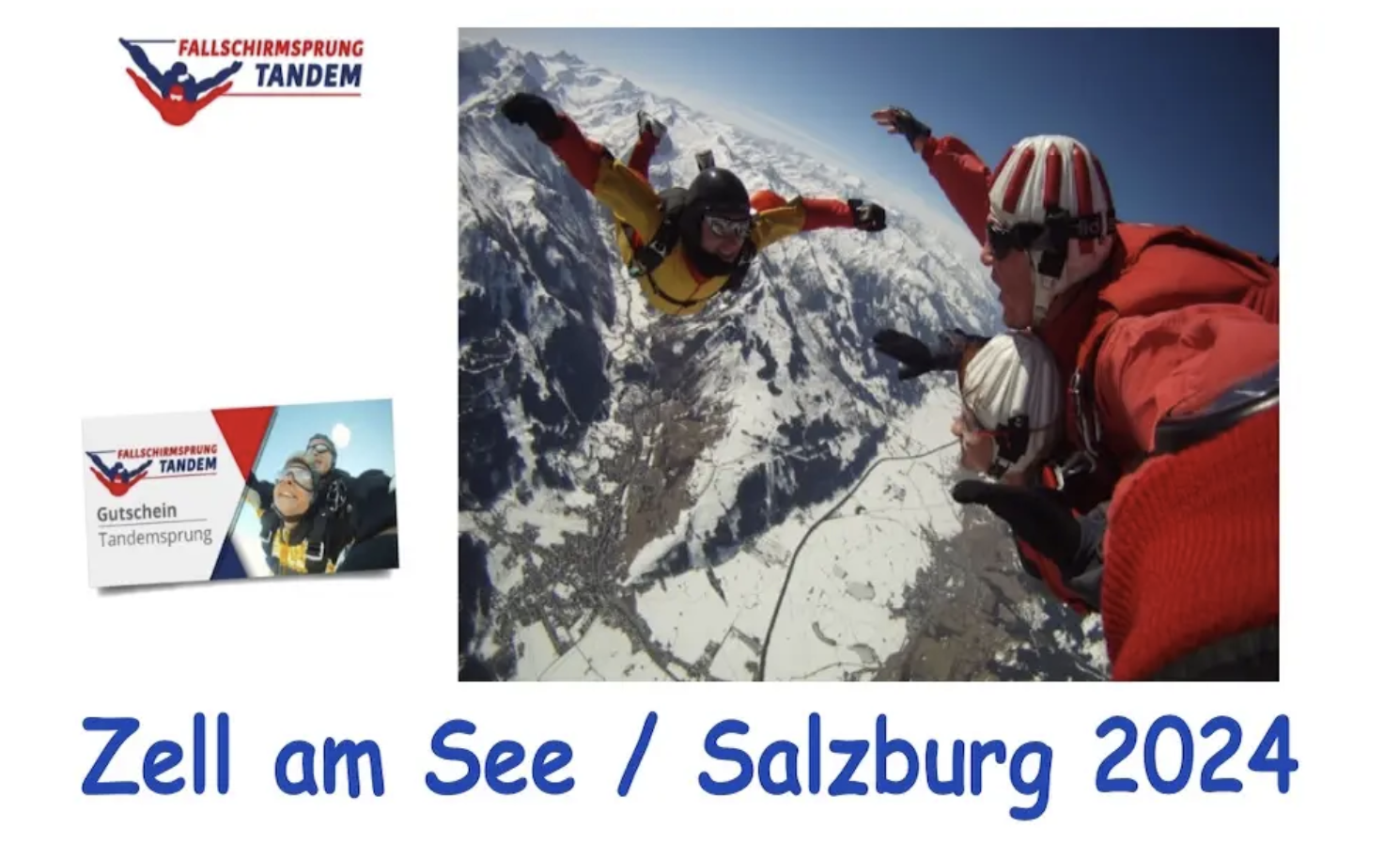 Bild zu Wir planen schon jetzt März 2024 für unsere Kunden wieder im schönen Zell am See als Tandemsprung Anbieter vor Ort zu sein. 