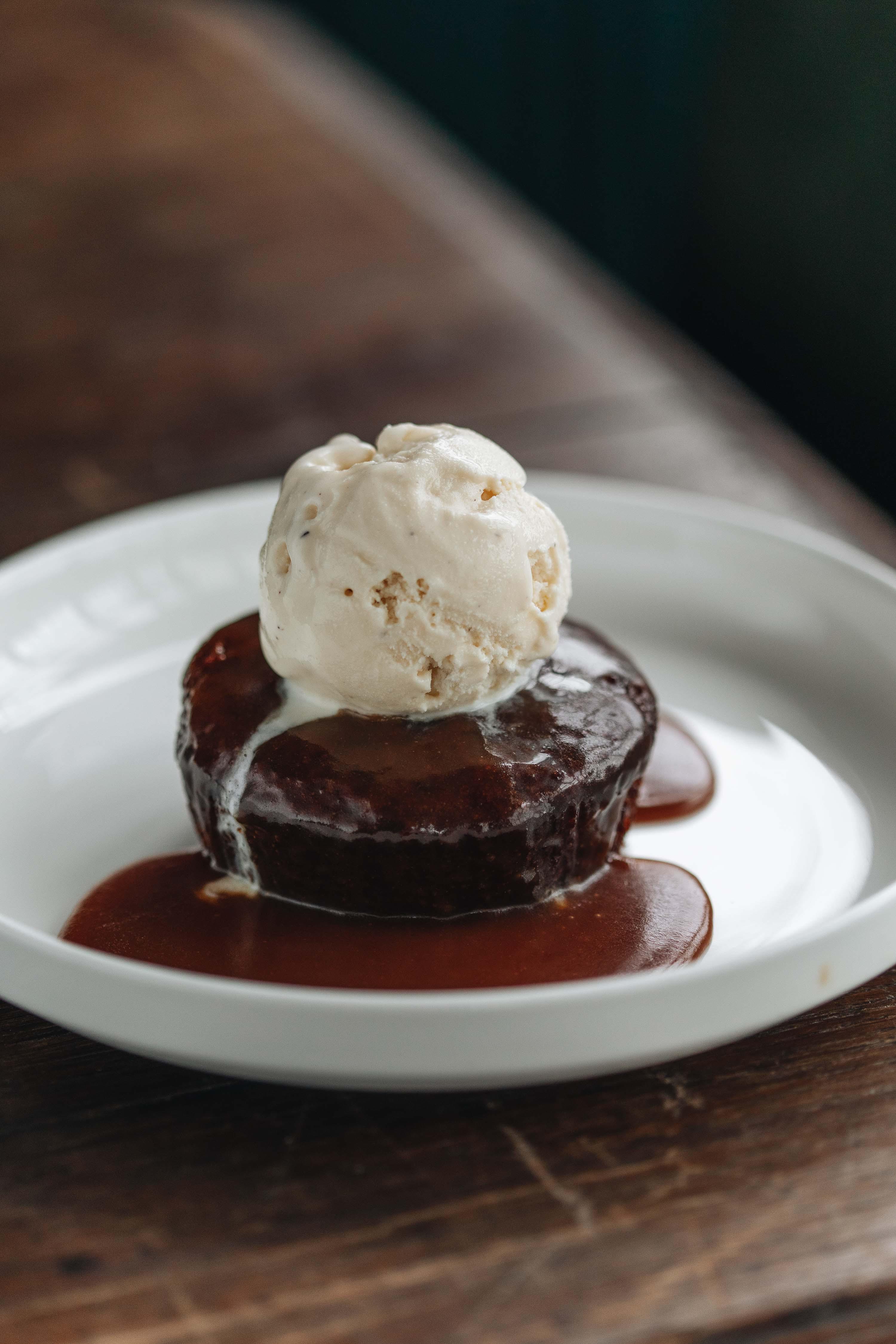 Proper sticky toffee pudding, Jude’s vanilla ice cream Seven Stars Kingsbridge 01548 289055