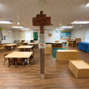 Bright and colorful preschool classroom at Childcare Network with age-appropriate learning materials