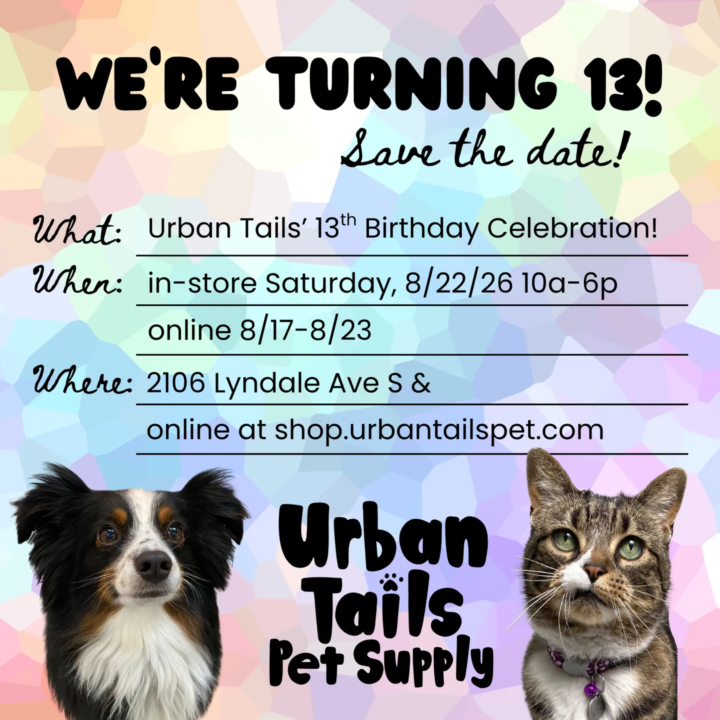 Image of Local Pet Event 13th Birthday Sale & Celebration Nearby