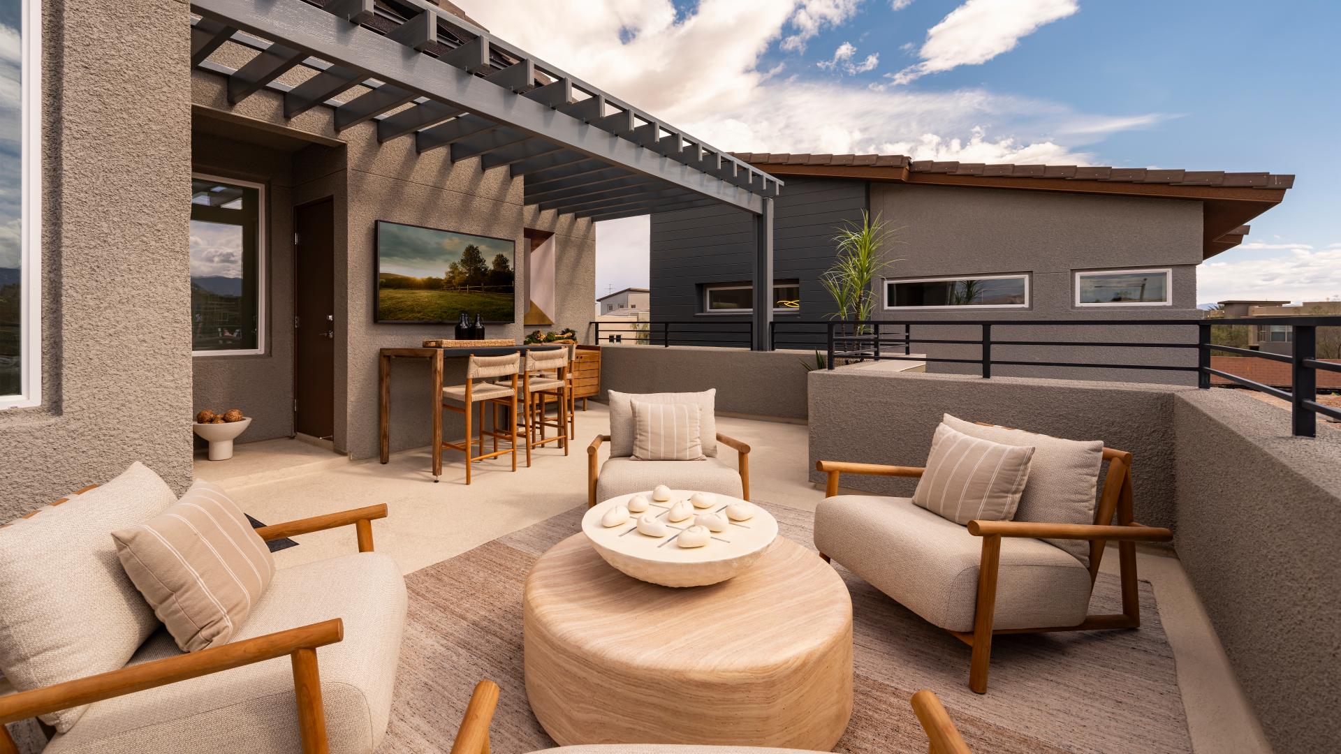 Large and open rooftop decks 