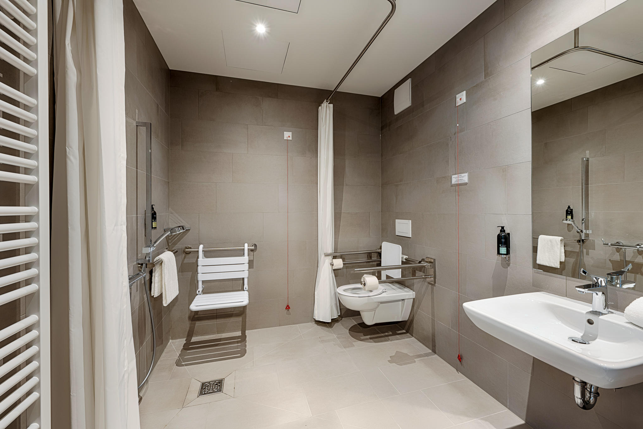 Premier Inn Wolfsburg City Centre hotel accessible wet room with walk in shower