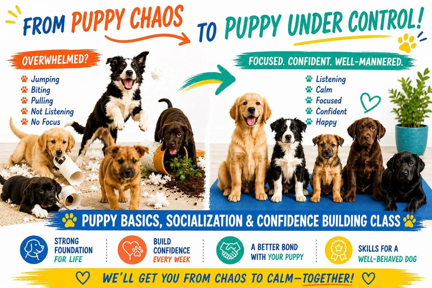 Image of Local Pet Event Puppy Basics, Socialization & Confidence Class Nearby
