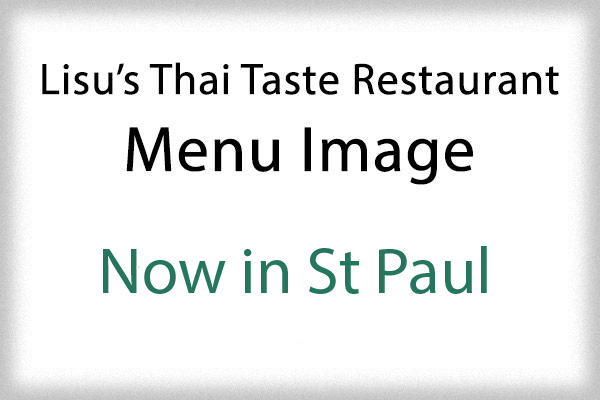 Menu Cottage Grove Lisu S Thai Taste