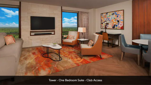 Disney's Coronado Springs Resort Tower 1 Bedroom Suite Living Room