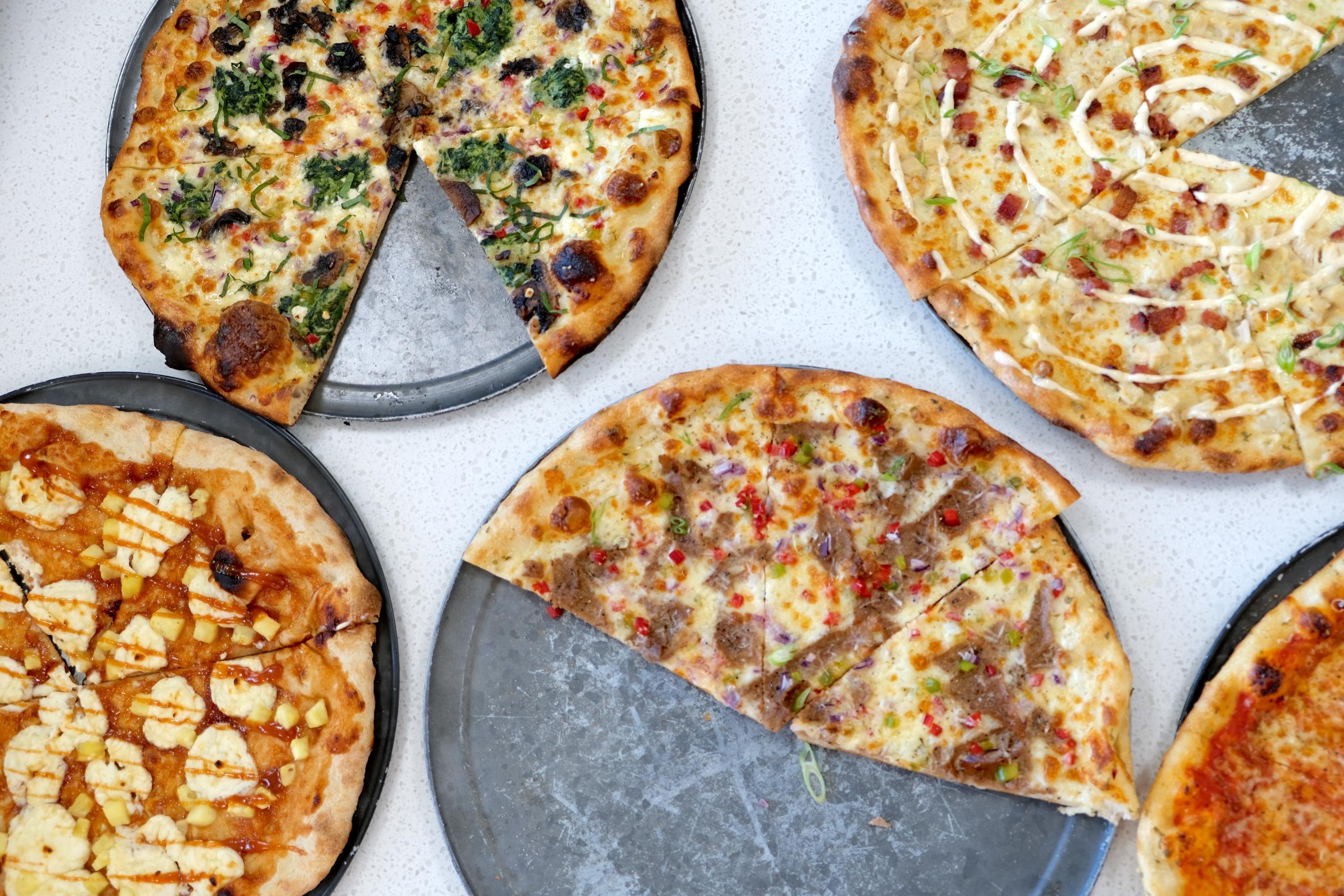 Pizza Pies at Islamorada Pizza Co. restaurant in Islamorada
