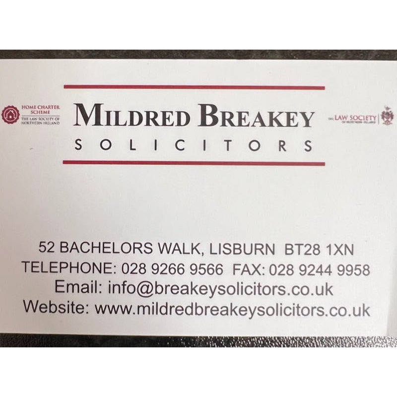 Mildred Breakey Solicitors - Lisburn, Kent BT28 1XN - 02892 669566 | ShowMeLocal.com