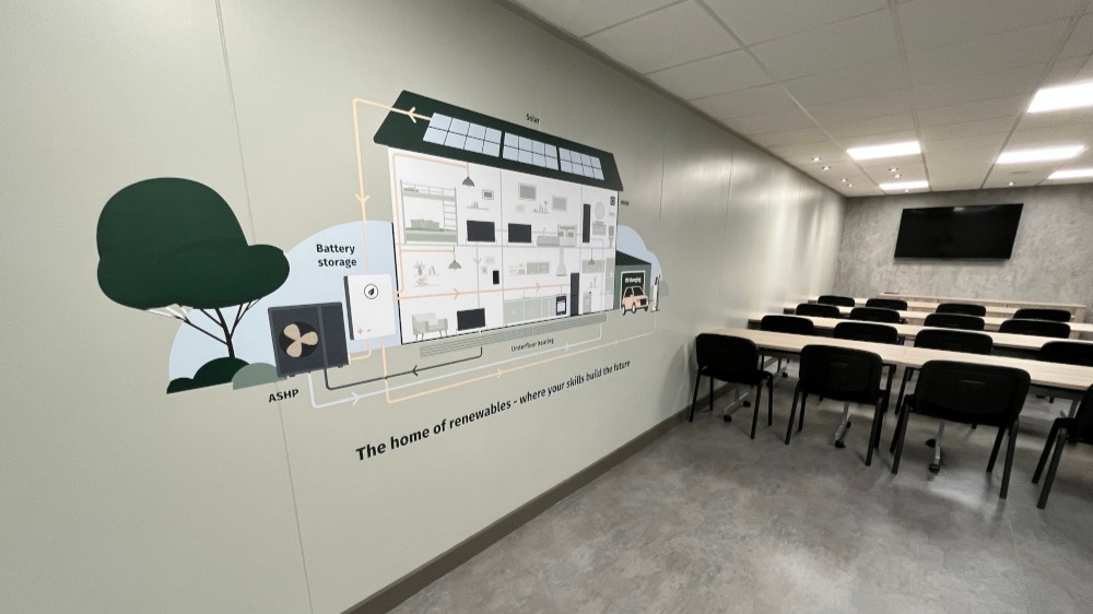 Renewables Centre inside Plumb Centre in Swansea