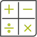 Mathematical symbols icon.