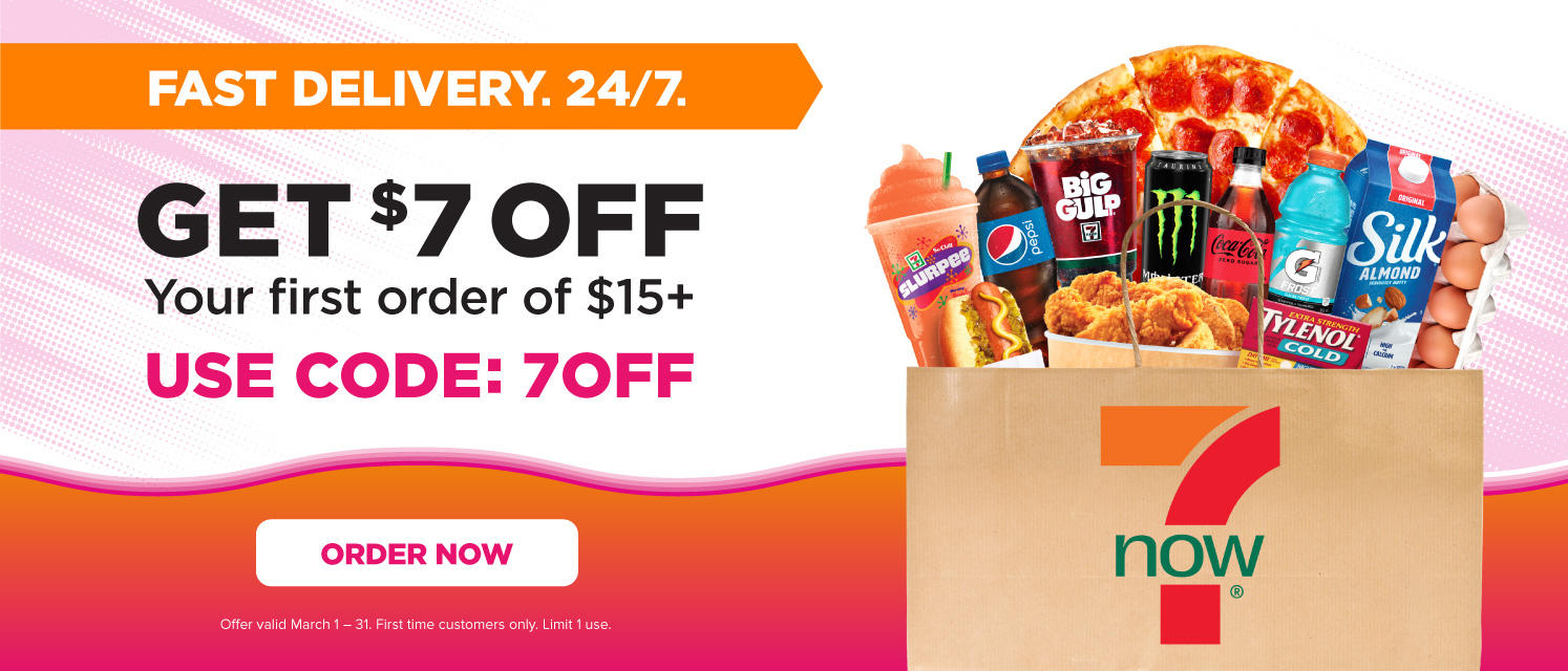 7Now - Get $7 Off Your First Order of $15+ - Use Code: 7OFF
