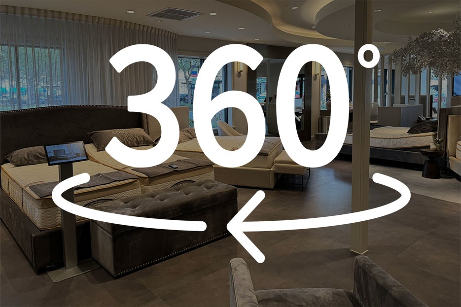 Interactive 3D virtual tour of the Saatva Viewing Room in Orlando, Florida.