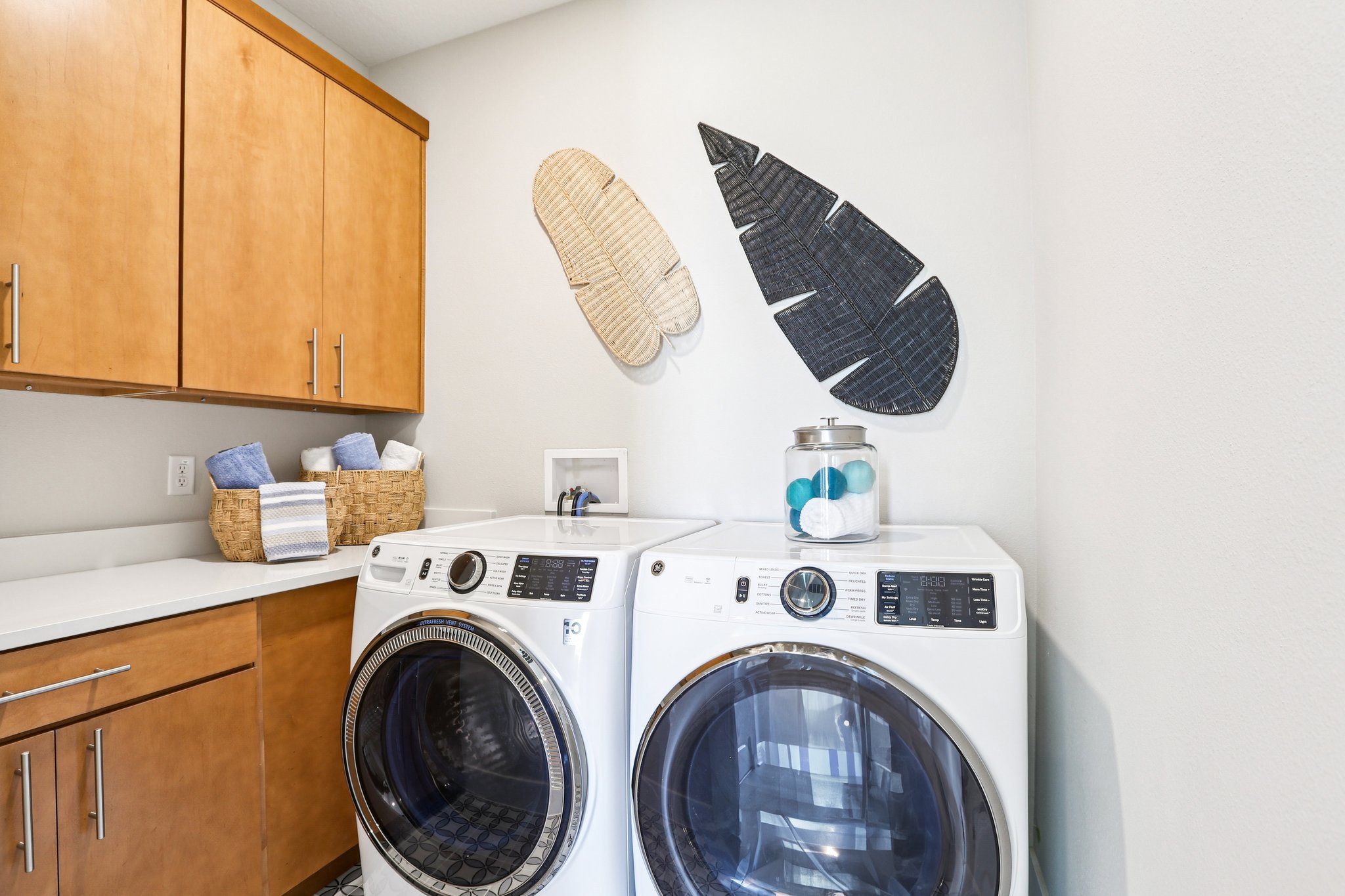 The Laundry Room of a DRB Homes Bimini Home Plan at Isla Mirada in San Antonio, FL. 