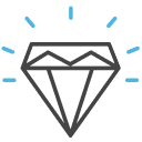 Shining diamond icon.