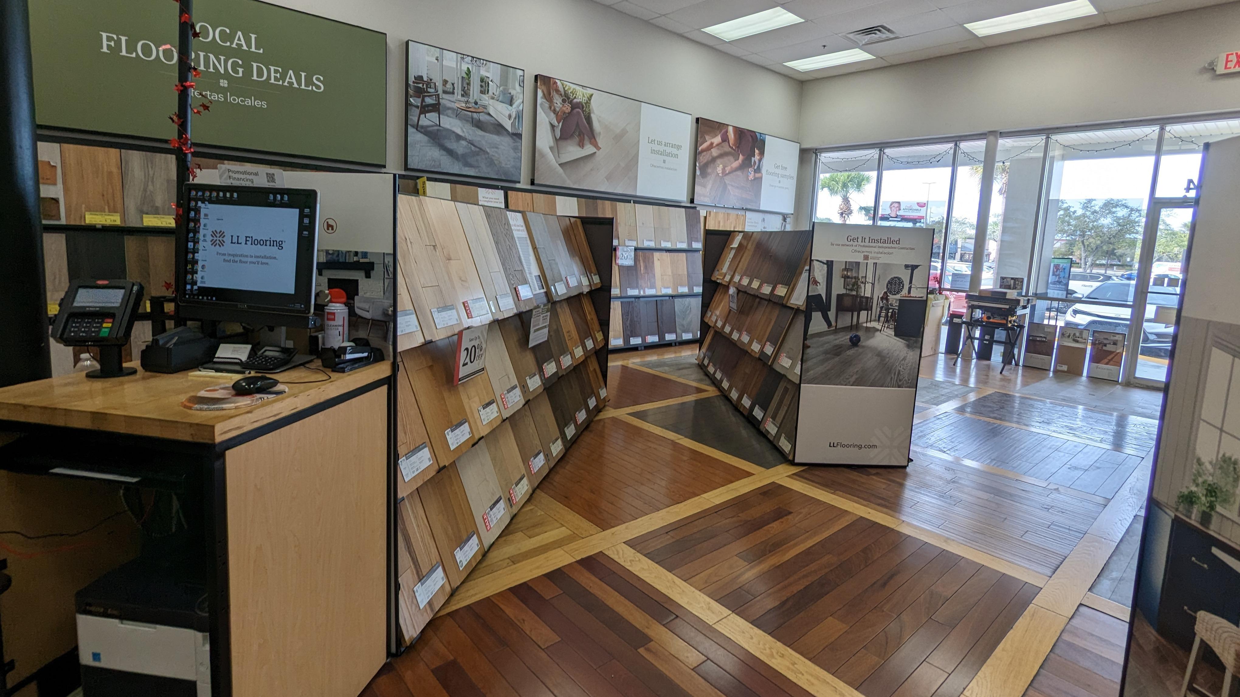 Interior of LL Flooring #1376 - Tampa | Back to Front View