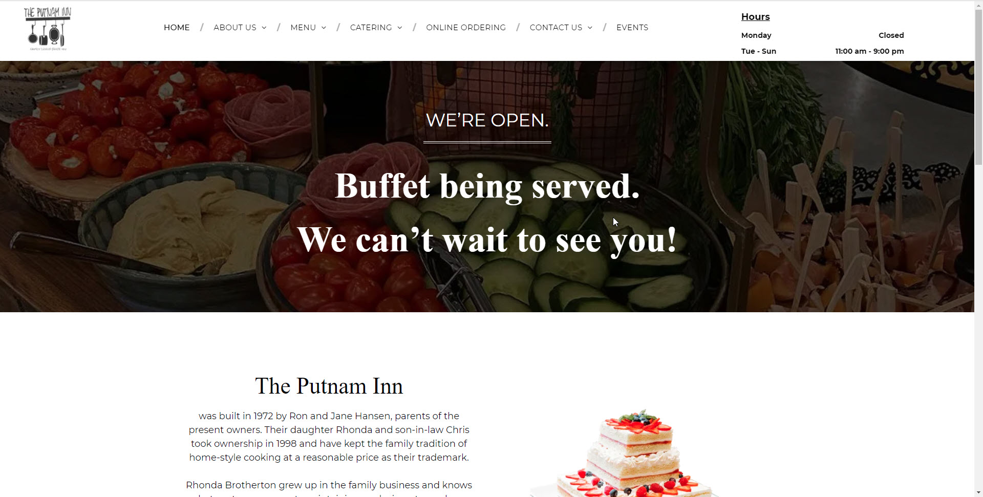 The Putnam Inn website after a redesign by Distinct
