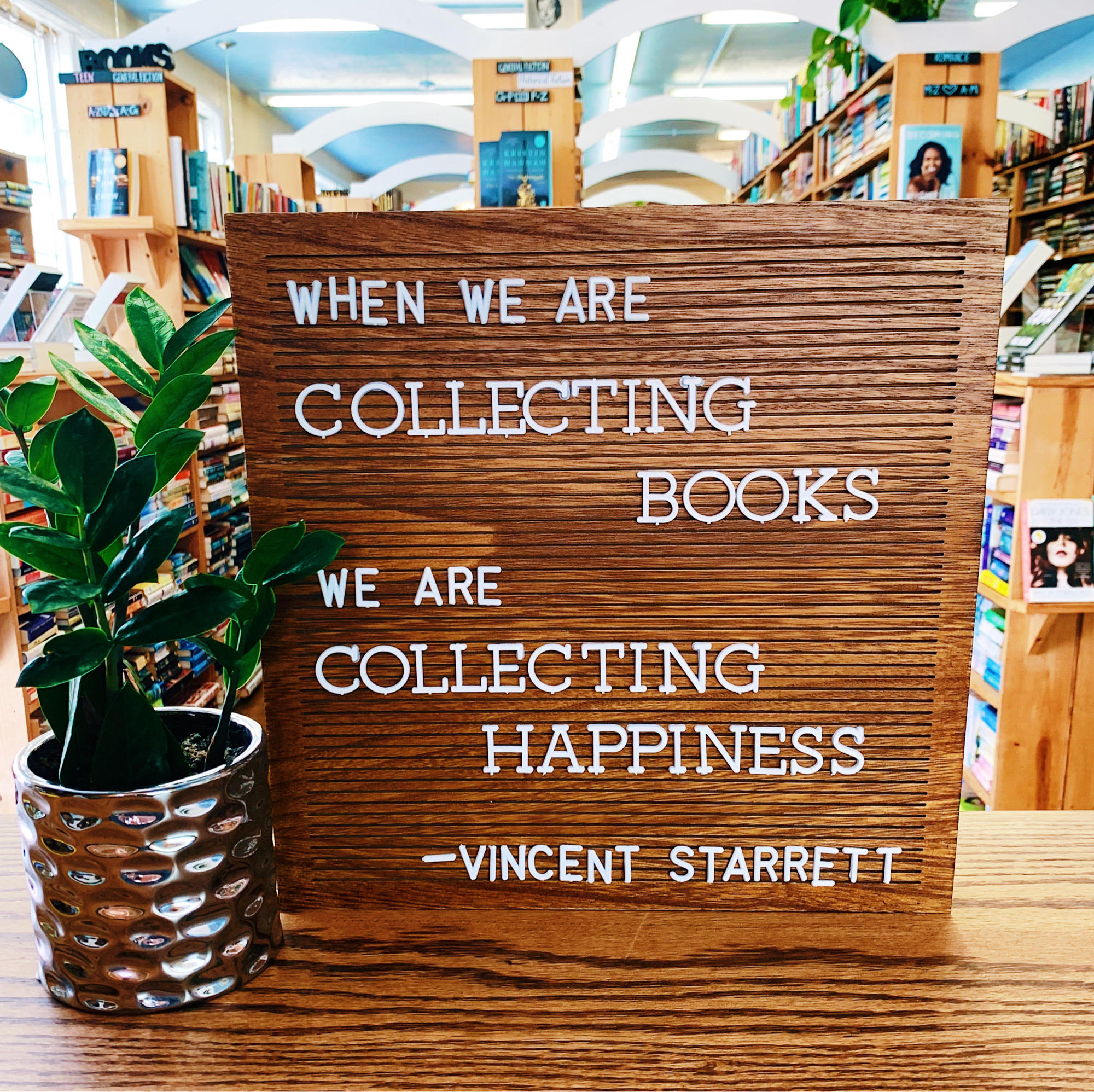 When we are collecting books we are collecting happiness. - Vincent Starrett