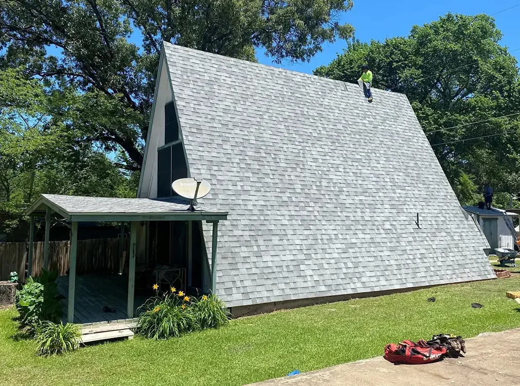 Red White and Roofing Image
