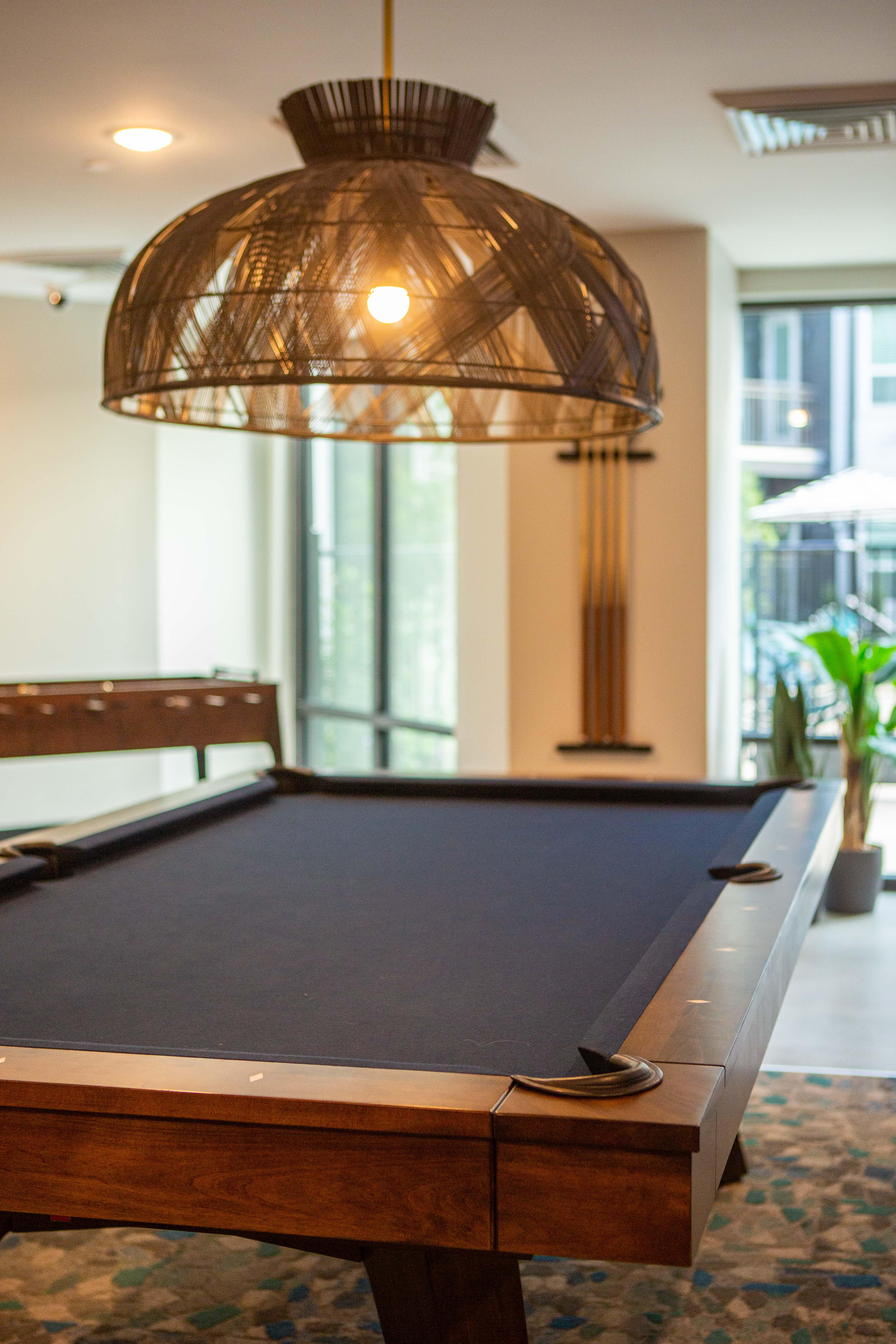 Programmed community room with billiards