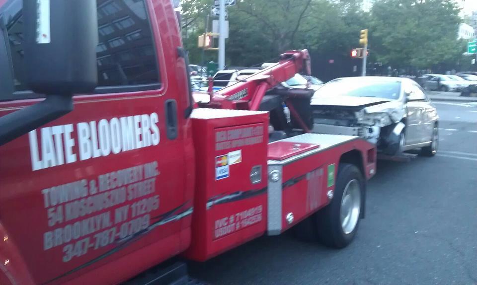 At Late Bloomers Towing & Recovery Inc., we provide fast response time and speedy solutions to your vehicle problems in the most effective and convenient way possible. No matter what your vehicle needs are, you can count on us to be there.

When you need a tow truck or professional towing in Brooklyn, NY or nearby, Late Bloomers Towing & Recovery, Inc. is here for you! Call for fast, reliable towing services:
Specialties

Car Lockout & Battery Boost
Light & Medium Duty Towing
Towing & Car Removal For Illegally Blocked Driveways

Towing Services

24-Hour Emergency Towing Services
Blocked Driveway Removal
Abandoned Vehicle Recovery
Insurance Towing
Winching
Flat Bed Services
Impound Services
Backyard Pickup
Parking Lot Enforcement

Collision Services

Accident Recovery
Expert Auto Body Technicians
Computer Diagnostics
Estimates

Roadside Assistance

Jump Starts
Junk Car Removal
Lockout Services