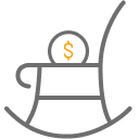 Rocking chair icon.