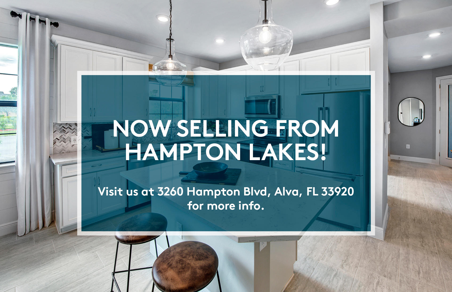 Our Sales Center is temporarily closed! Please visit Hampton Lakes for more information on new home opportunities at River Hall