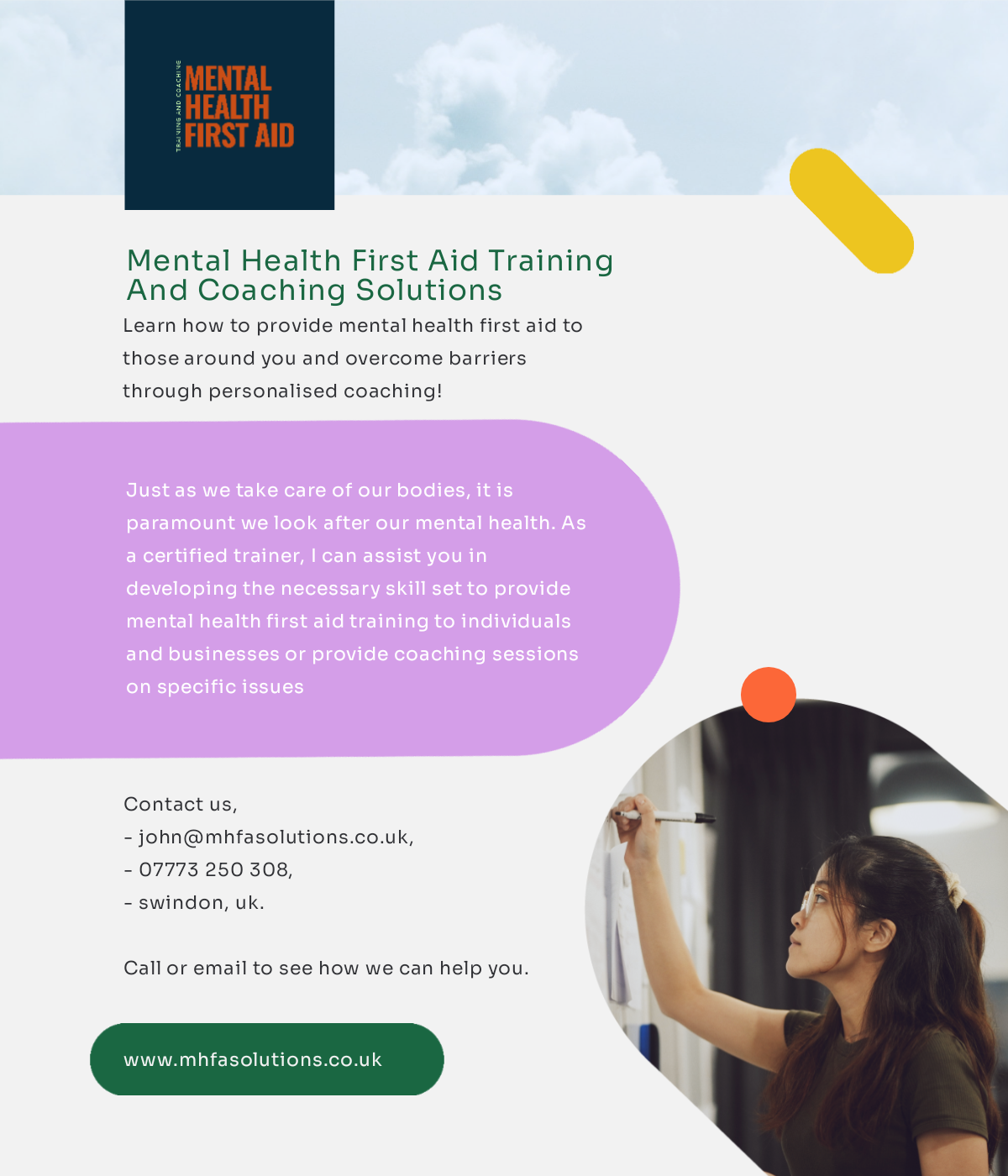 Images First Aid for Mental Health training and Coaching solutions