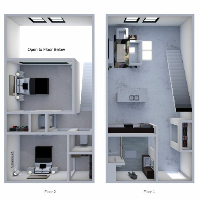 2 Story 2 Bedroom Style A2