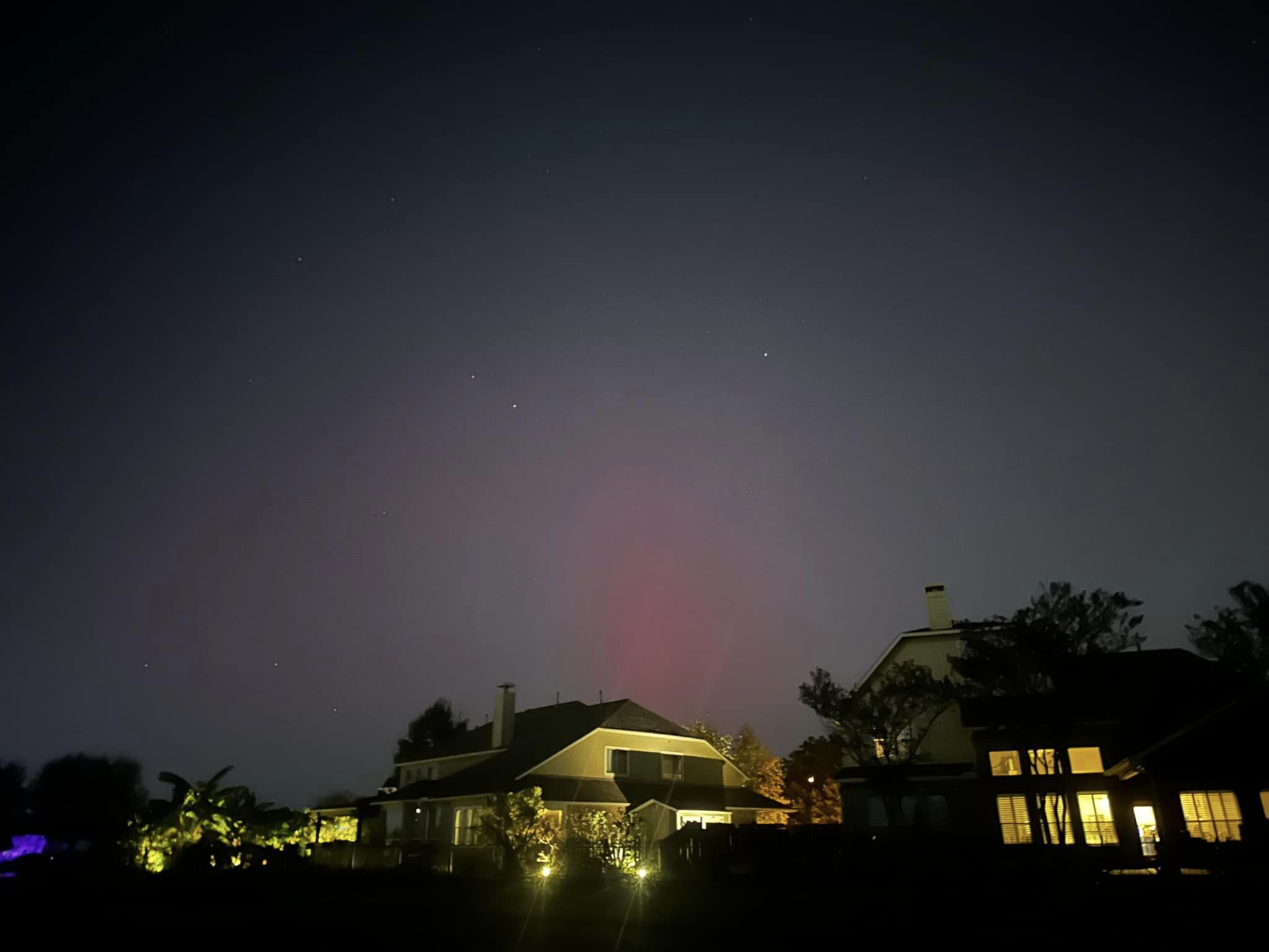 Not very often, you get to walk out into your backyard and see the Aurora Borealis in Cypress, Texas!