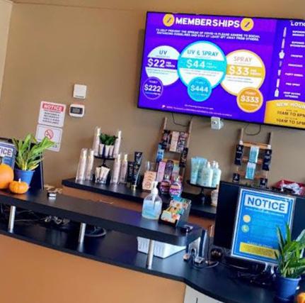 Zoom Tan front counter in Latham, NY