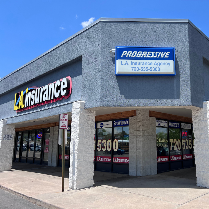 Exterior of the L.A. Insurance Agency located at 15271 East Mississippi Ave. in CO