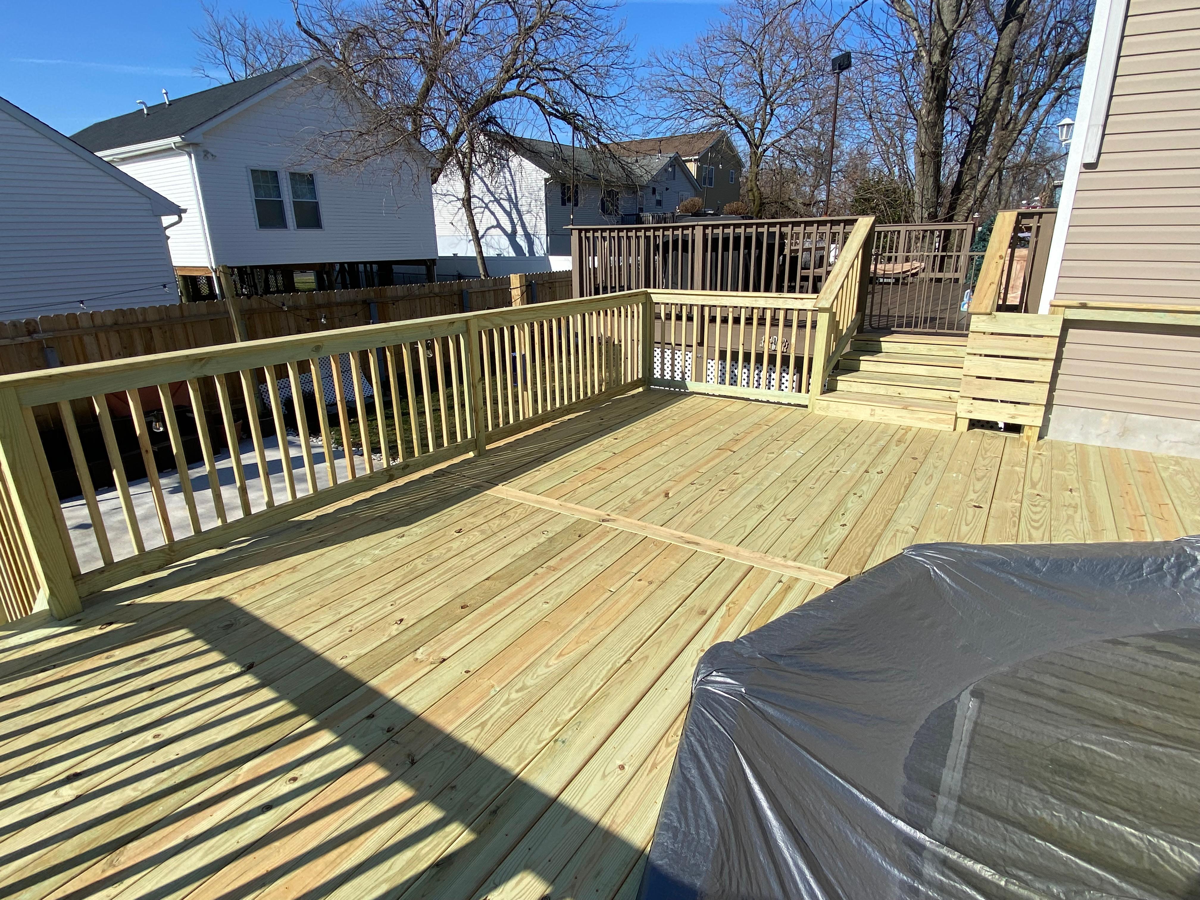 Trust KDH Contracting LLC for top-tier deck construction services. We handle every aspect of the construction process, from design to finishing touches, ensuring your deck meets the highest standards of quality and craftsmanship.