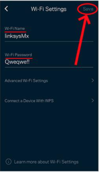 WiFi network name or password