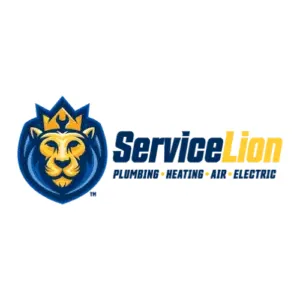 Service Lion Plumbing Heating Air Electric Logo