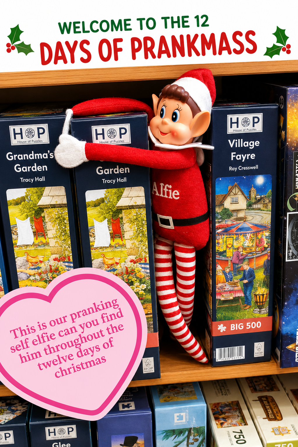can you find our prankster elf elfie? 
