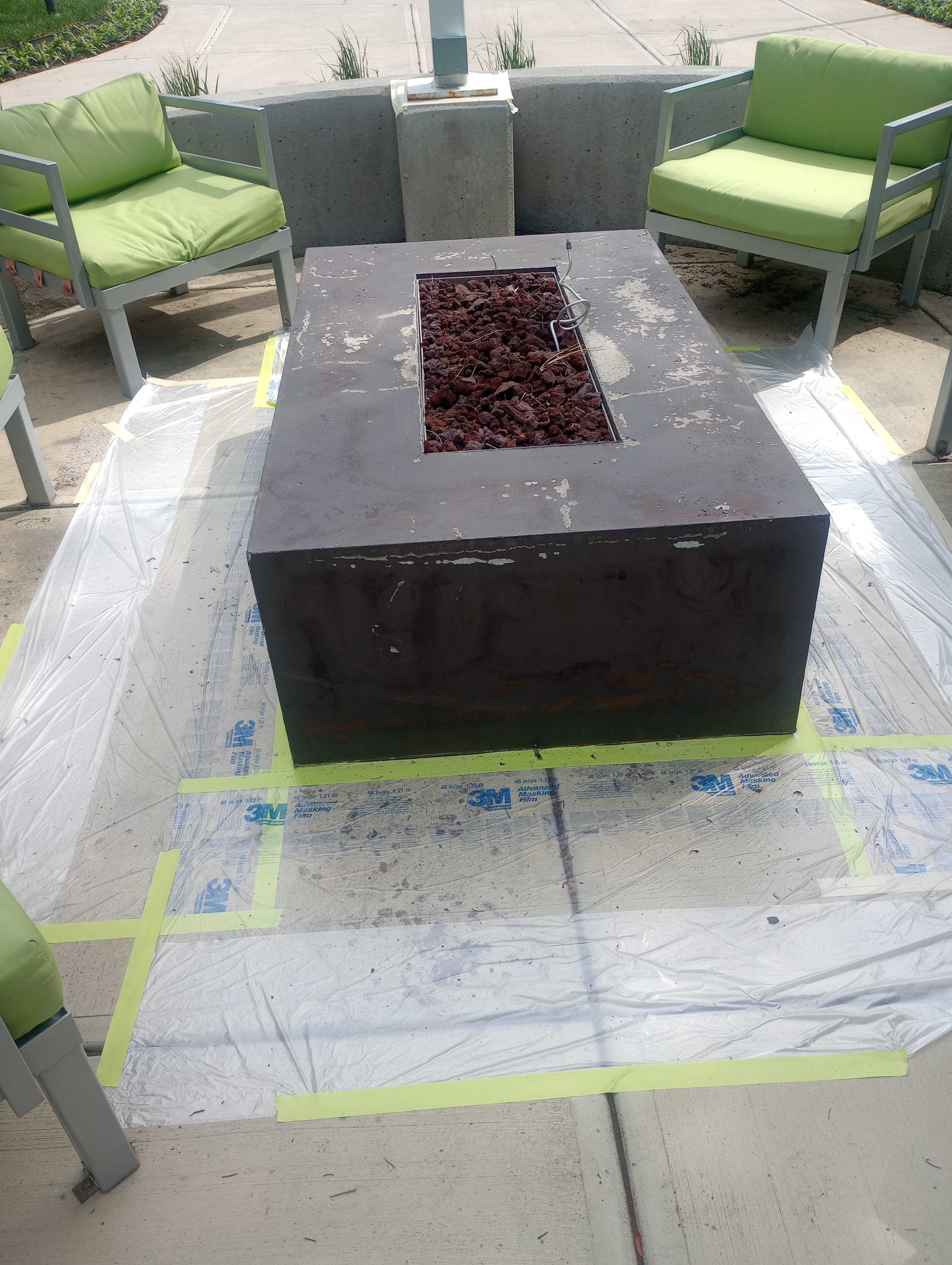 Patio fire pit refinishing