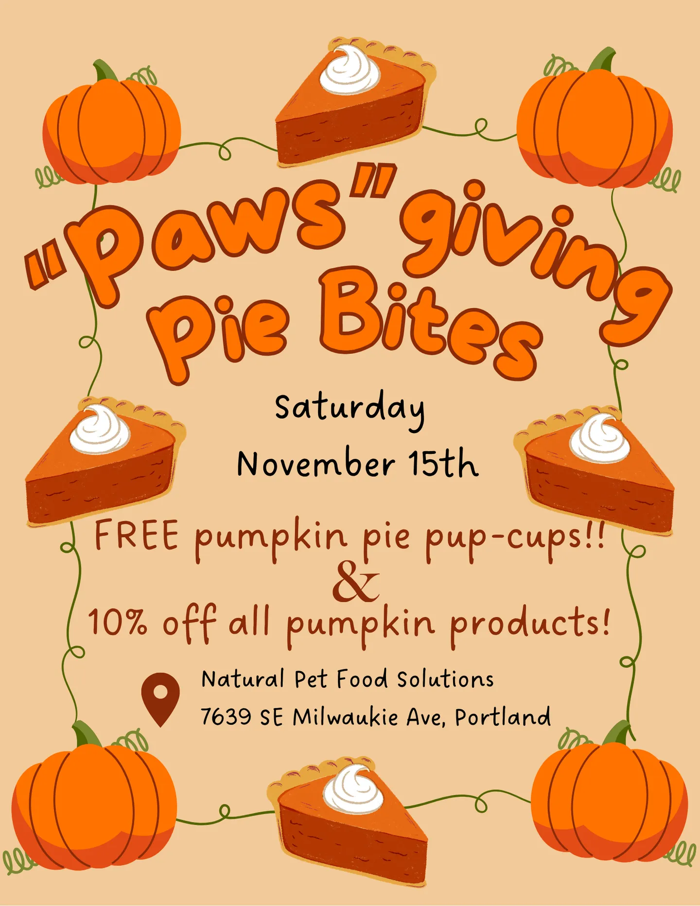 Image of Local Pet Event "Paws"giving Pie Bites! Nearby