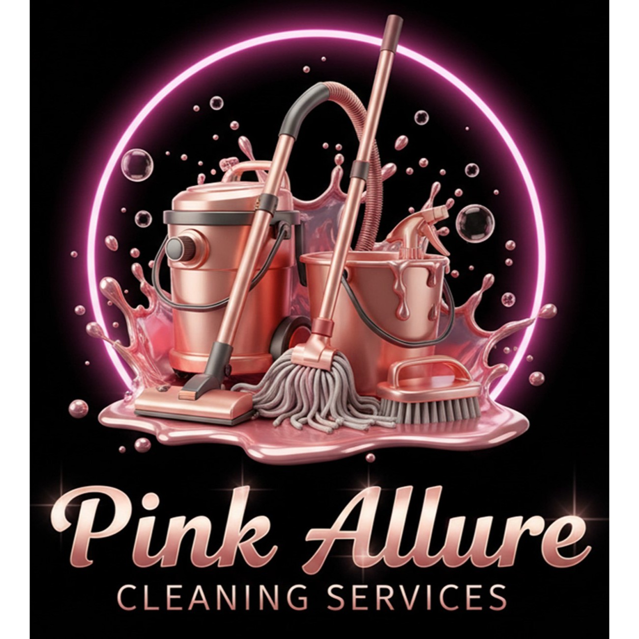 Pink Allure Cleaning Services Logo