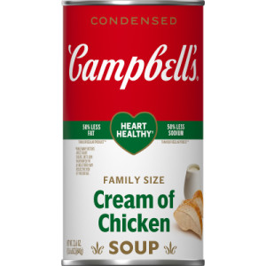 Campbell's® Condensed Heart Healthy Cream of Chicken Soup, 22.6 oz Family Size Can (12 Pack) featured image