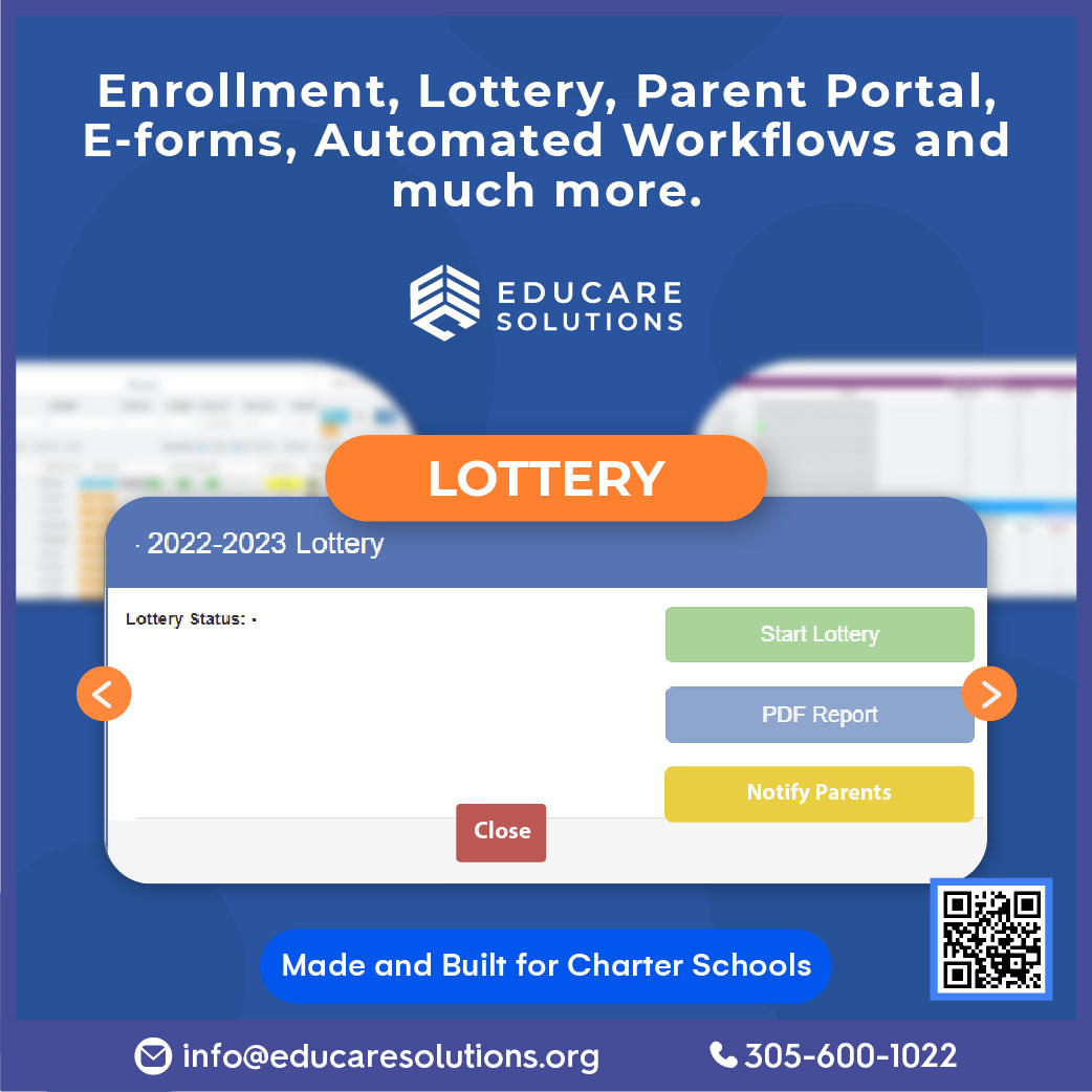 Enrollment, Lottery, Waitlist, automated workflows, Parent Portal, Electronic Registration and much more... Made and Built for Charter Schools and the Century for choice