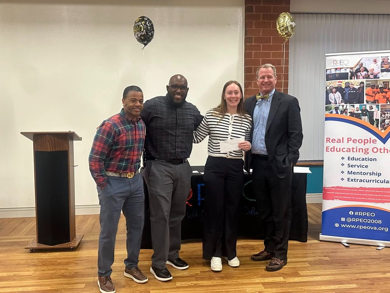 Steve was honored to join RPEO in recognizing outstanding graduating student athletes. This year, four recipients received awards in memory of Coach Mel Jones, whose legacy continues to inspire excellence in athletics, leadership, and community involvement.