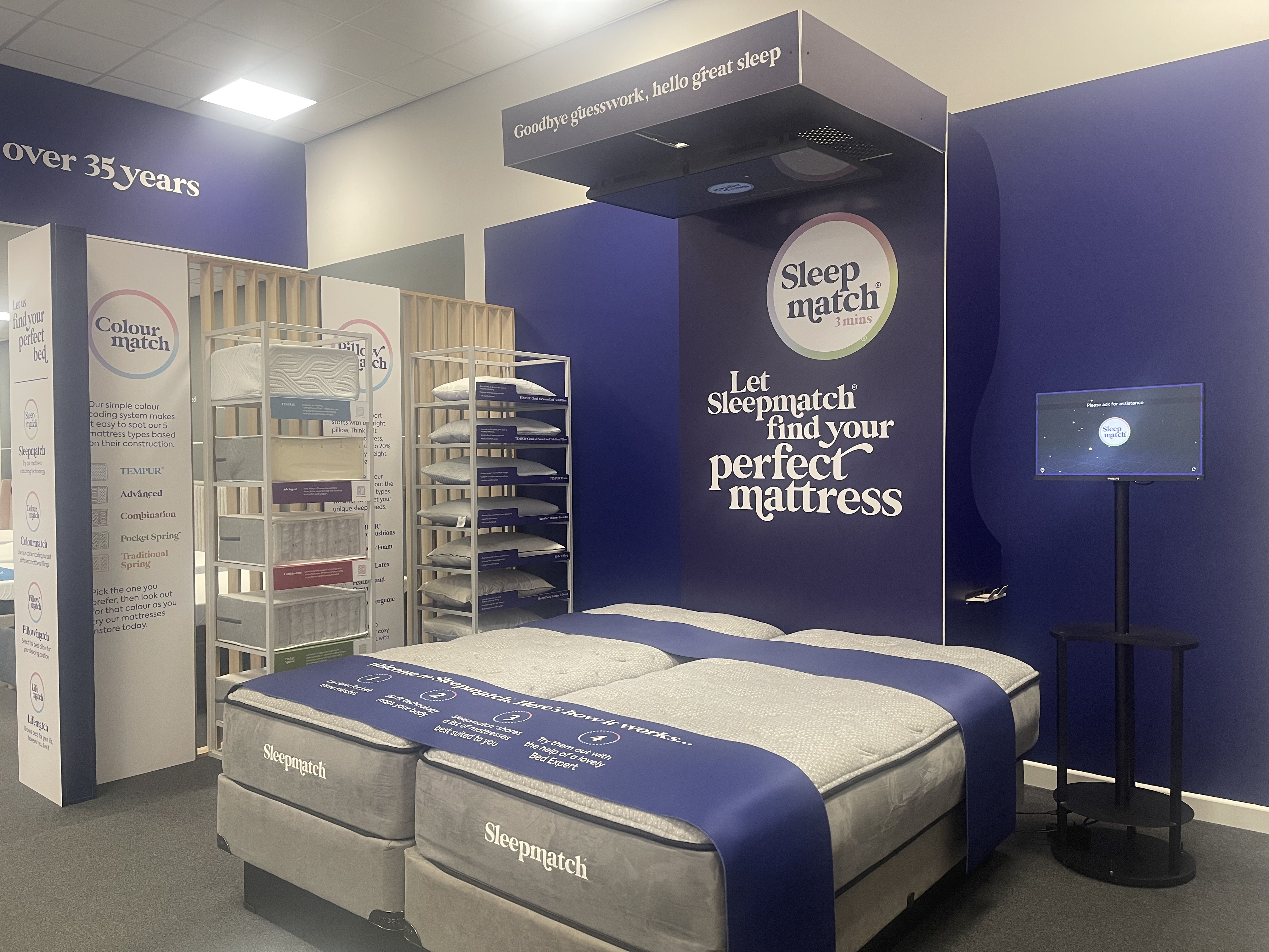 Head in-store for the full Sleepmatch™ experience. Our unique Sleepmatch™ technology matches you with your perfect bed.
