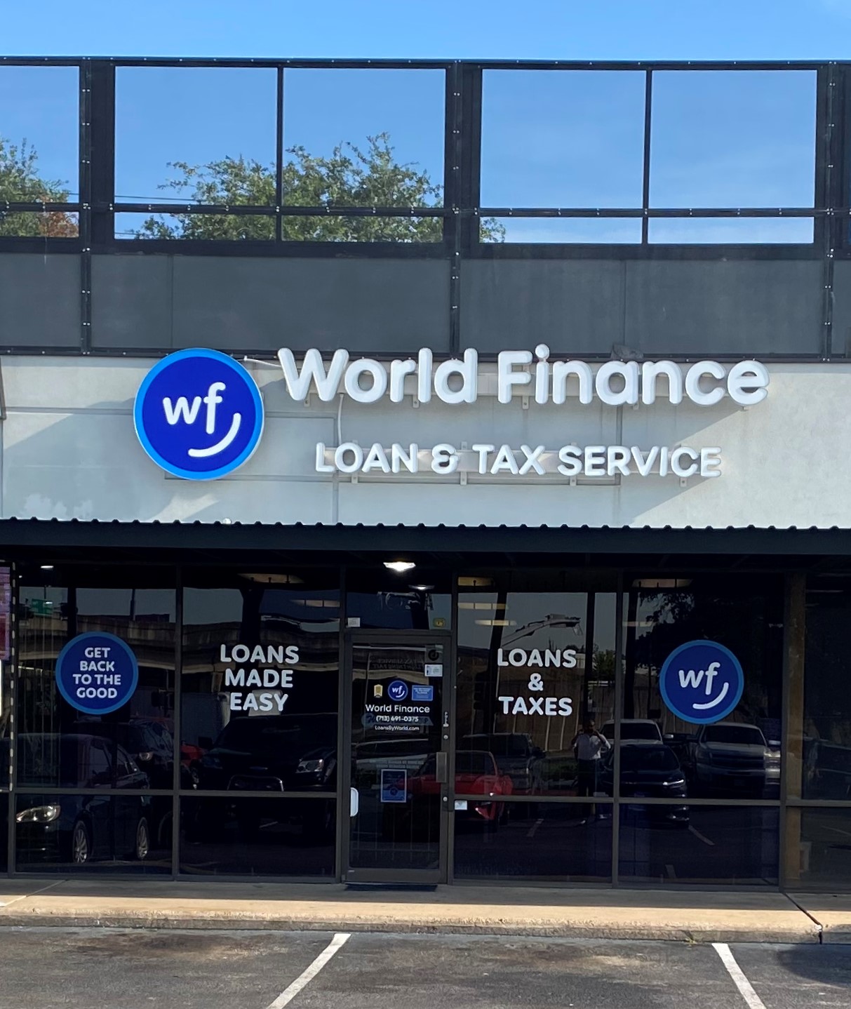 Front of Branch- Straight View World Finance Houston (713)691-0375