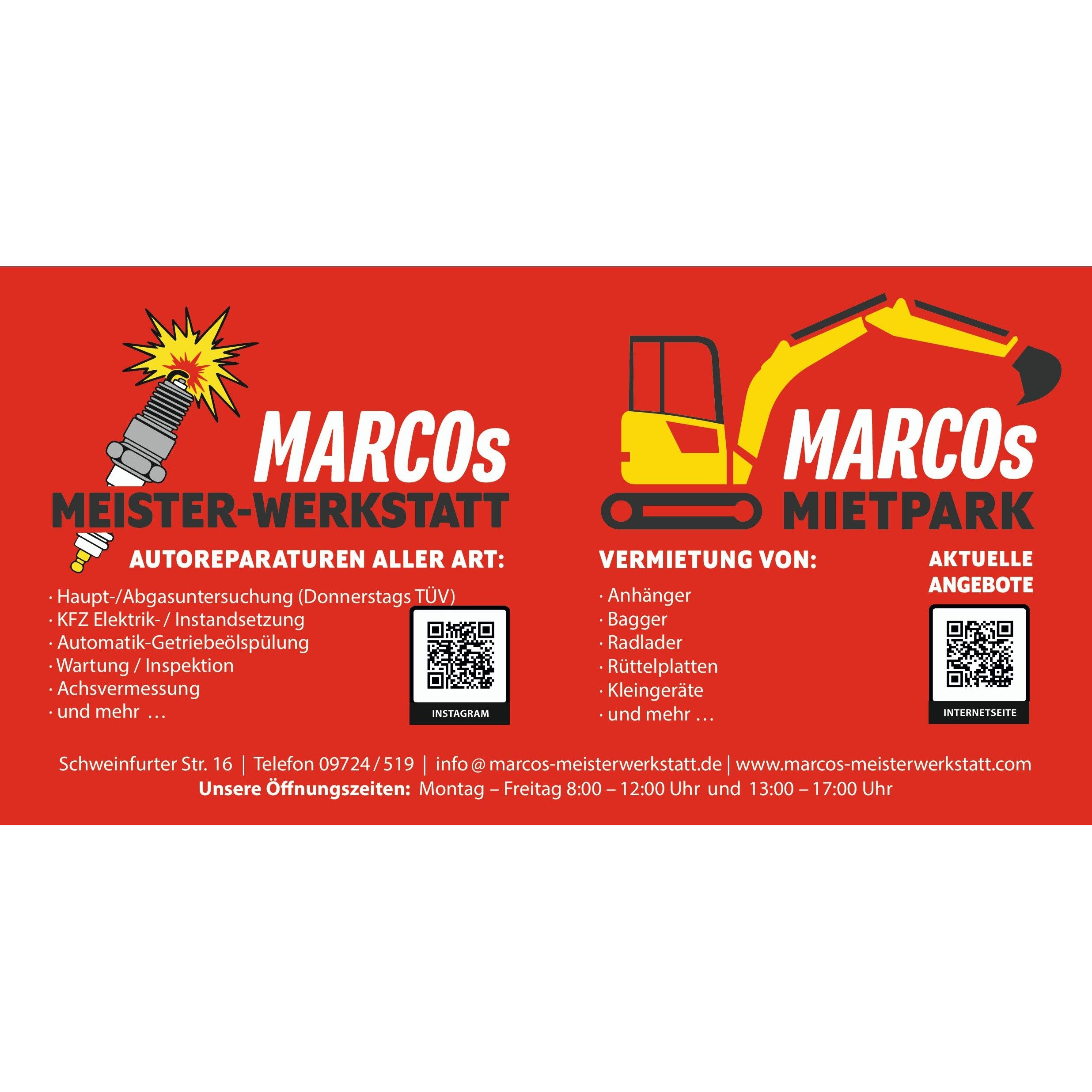 MARCOs Meisterwerkstatt & Mietpark in Stadtlauring …